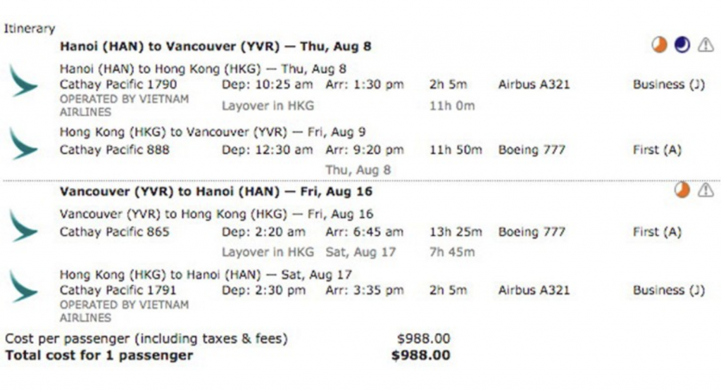 Cathay Pacific sells online First Class and Business tickets at half price and more by mistake