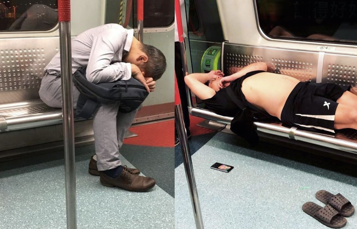 Candid Pictures Of People Falling Asleep On Mtr Trains In Hong Kong Featured On Instagram Account Mtrsleepers Dimsum Daily