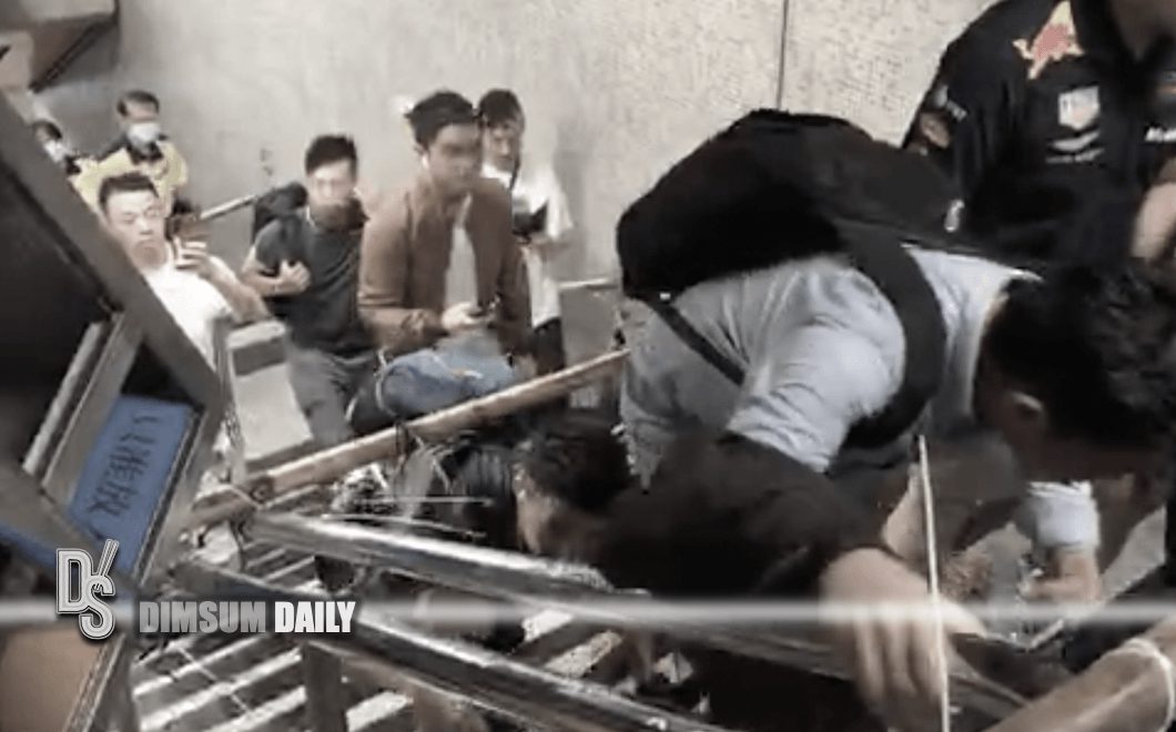 Woman arrested for jumping over turnstile in Yau Ma Tei MTR Station, protesters block exits