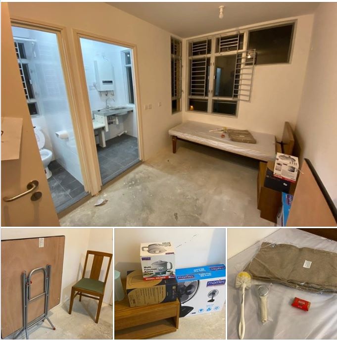 Residents in Fanling barricade road near Fai Ming Estate used by the