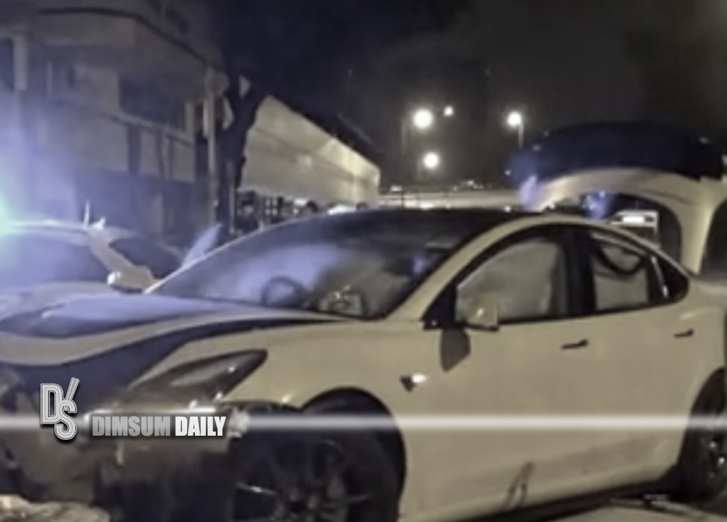 Tesla crashes on Wylie Road in Kowloon, no injuries reported Dimsum Daily