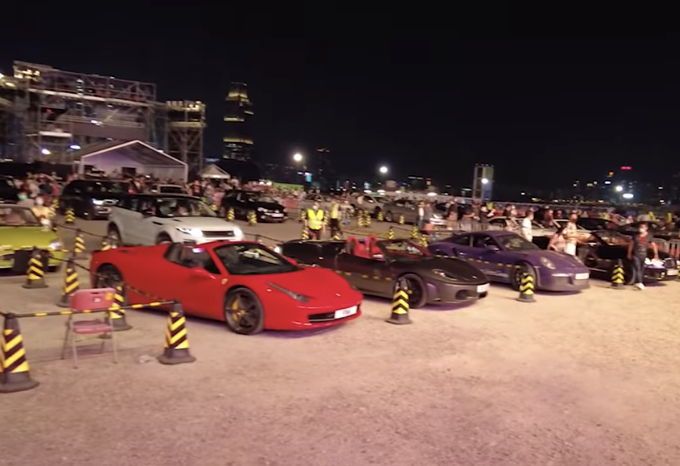 Supercar owners drive their flashy rides to Hong Kong's first drive-in ...