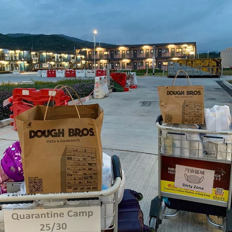 Dough Bros delivers pizzas to quarantined persons at Dorsett Kwun Tong