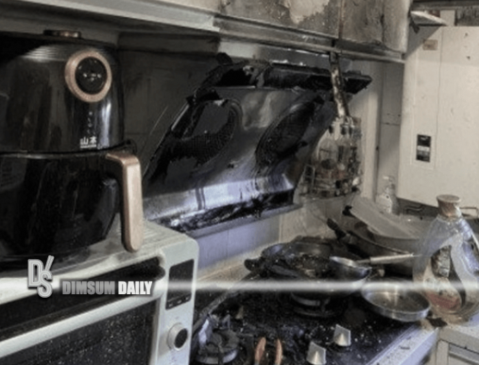 Kitchen stove catches fire after foreign domestic helper left it