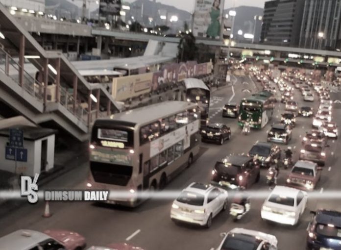 Hundreds queue for buses at Cross Harbour Tunnel Toll Plaza to rush