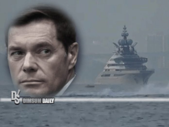 Mega yacht "Nord" owned by Russian billionaire Alexei Mordashov leaves