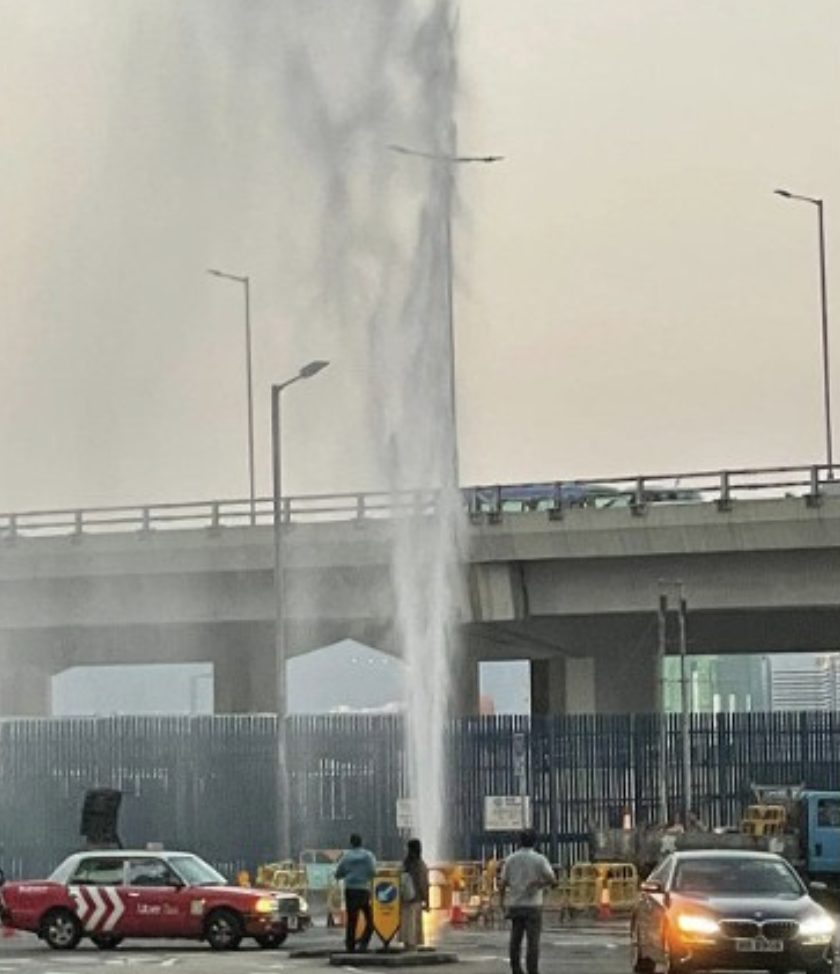 Underground water pipe burst in North Point results in 10mhigh