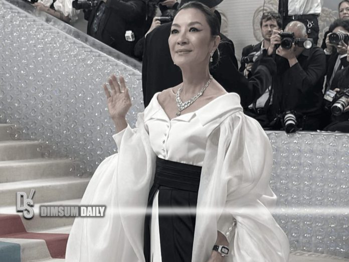 Michelle Yeoh stuns in tuxedo-style ball gown at 2023 Met Gala - Dimsum 