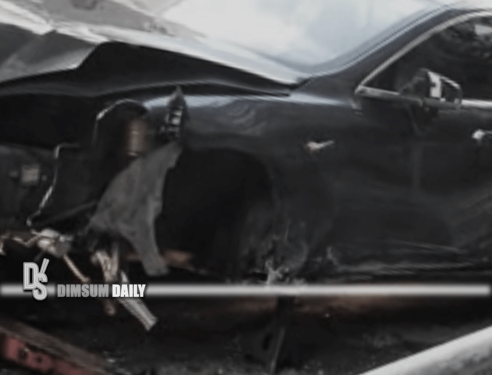 Tesla car loses control and crashes into taxi in Wong Tai Sin, leaving ...