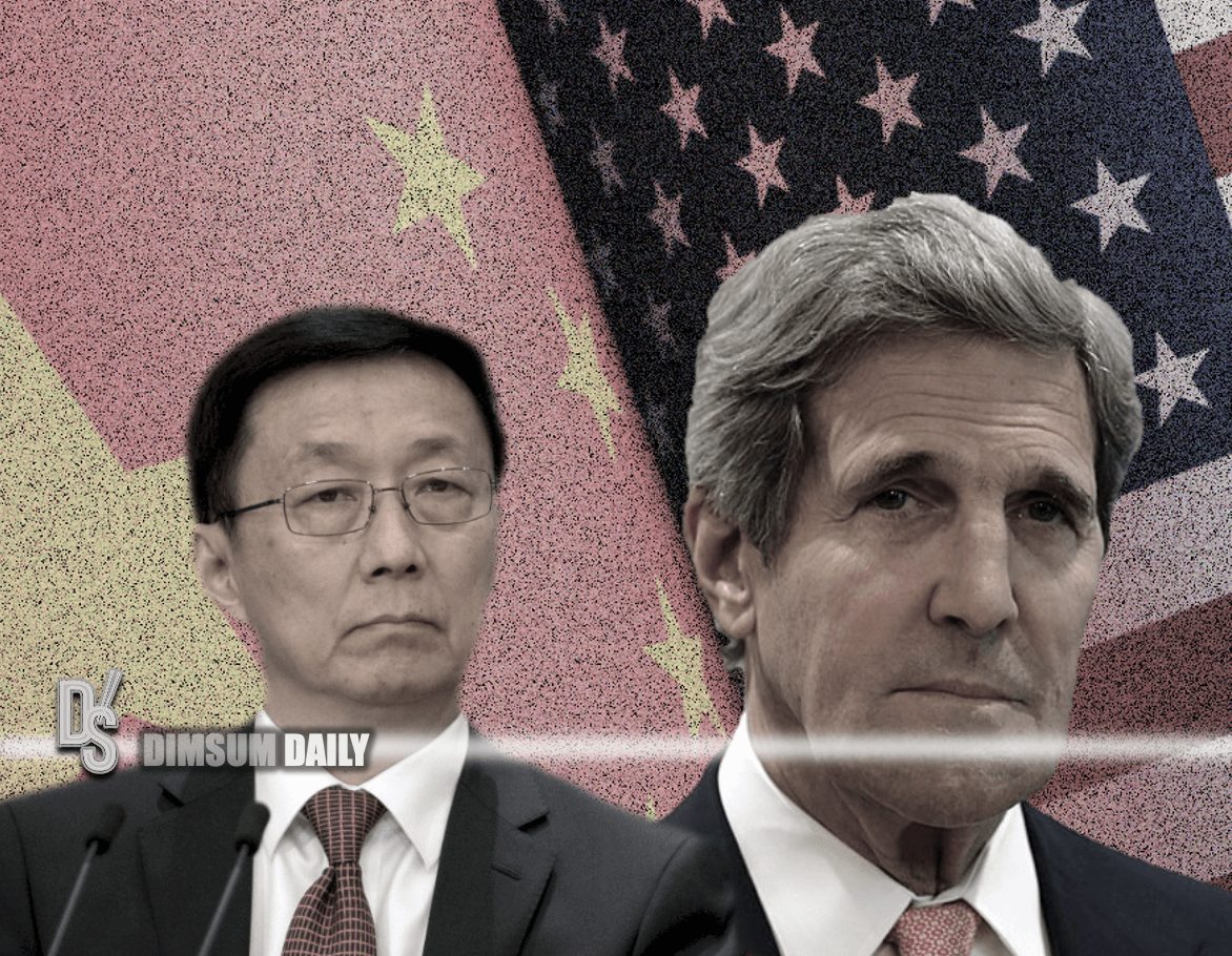 U.S. climate envoy John Kerry meets with China's Vice President Han