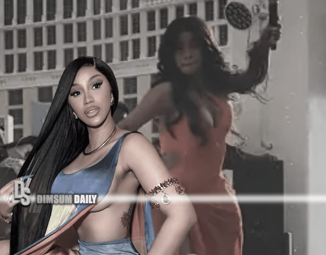 Rapper Cardi B throws microphone at fan who threw drink during