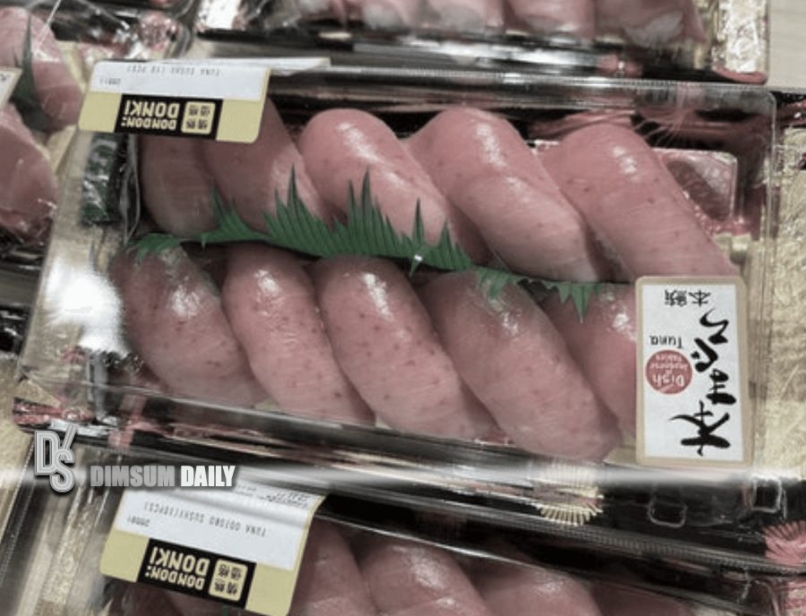 Unusual red spots on fresh tuna sushi from Don Don Donki spark concern