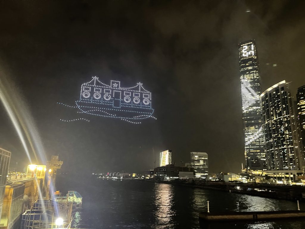 Spectacular drone show illuminates Hong Kong's night sky with ...