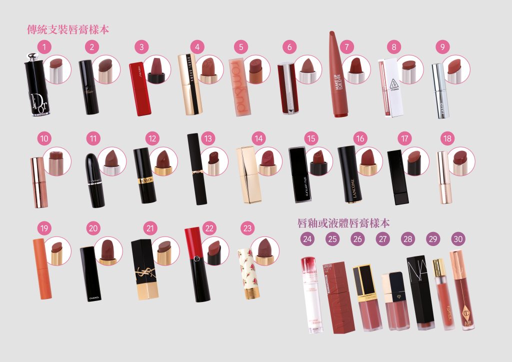 Lipstick Examples Over half of lipstick models including Giorgio Armani and GUCCI found ...
