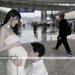 Hong Kong actor Carlos Chan returns home from filming in Malaysia to support wife Shiga Lin’s caesarean birth