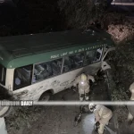 Sha Tin minibus crashes into pedestrian tunnel, driver and 2 passengers injured