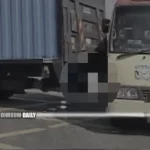 Heavy goods vehicle crashes into minibus in Yuen Long