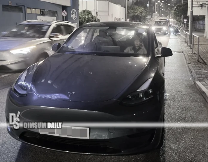 Tesla driver arrested for drink driving in Wan Chai