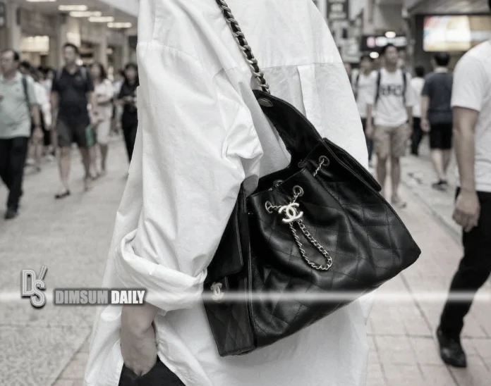 Uniqlo top, five‑figure bag — wealth cosplay by Hong Kong women on the MTR
