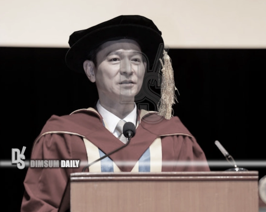 Photo: dimsumdaily.hk Andy Lau Receives Honorary Doctorate from Hong Kong Baptist University