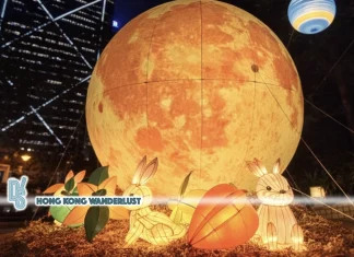 Giant moon lights up Hong Kong Park with space‑themed Mid‑Autumn display