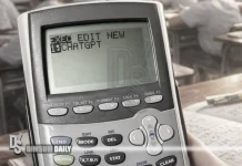 Modified TI‑84 calculator with built‑in ChatGPT listed for US$125 and retains standard functions