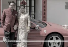 Lo Wai-kwok drives 1994 Ferrari to collect bride