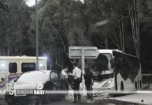 Woman rescued after Ora electric car and coach collide near Avignon Tower in So Kwun Wat