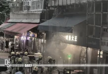 Tsuen Wan restaurant fire sends thick smoke over nearby blocks as about 20 people evacuate